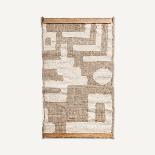 Panneau décoratif Zared coton crème et jute Vical Home — vue 2