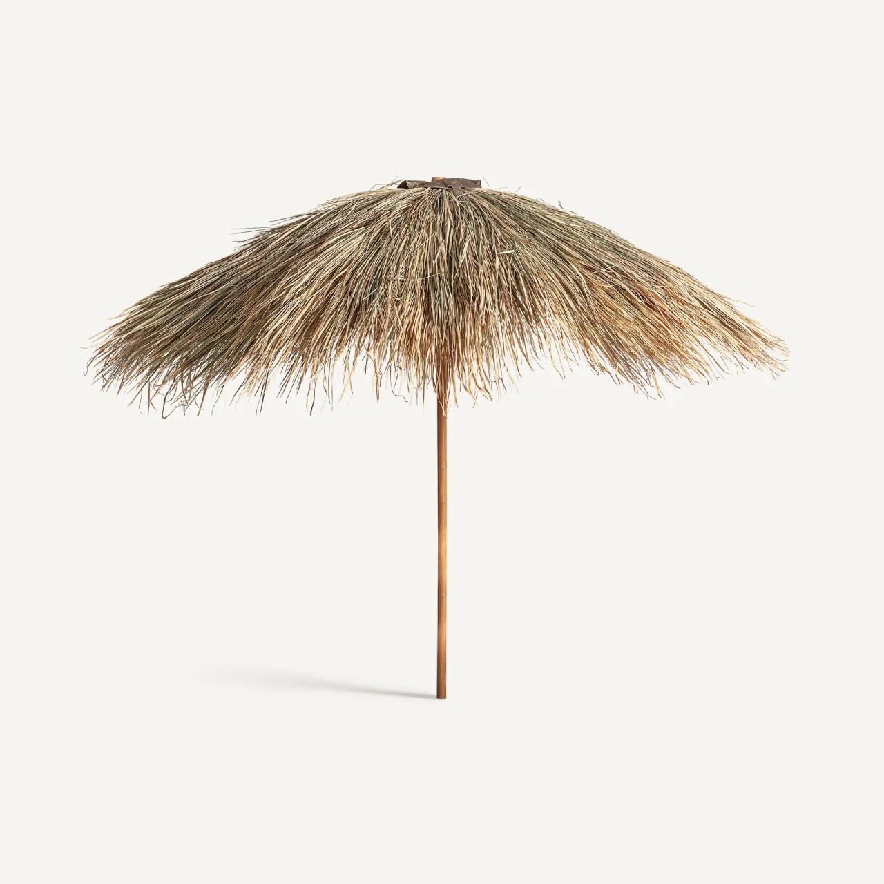 Parasol Liwale teck et paille 260 cm Vical Home
