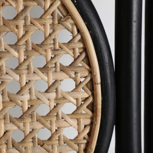 Paravent Darois rotin noir et beige Vical Home — vue 4