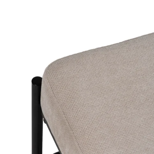 Petit banc tissu beige piètement métal Ixia 91 cm — vue 5