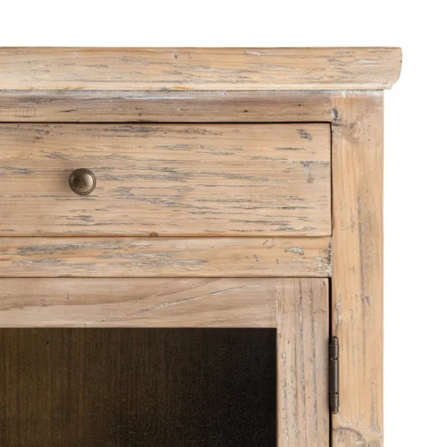 Petit buffet vitré bois de pin recyclé Ixia 110 cm — vue 7