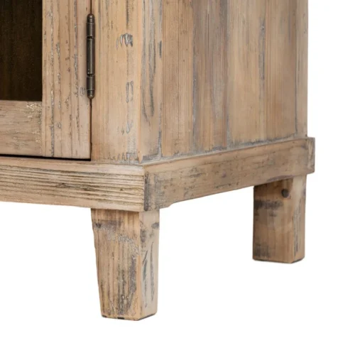 Petit buffet vitré bois de pin recyclé Ixia 110 cm — vue 8