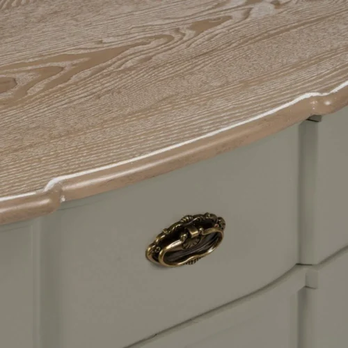 Petite commode taupe 3 tiroirs Ixia 66 cm — vue 8