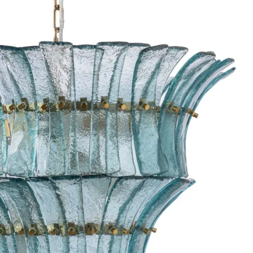 Plafonnier en verre vert Ixia 118 cm — vue 3