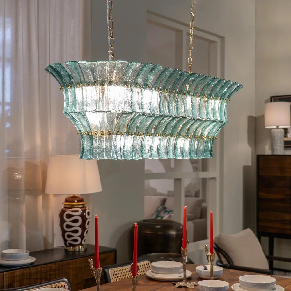 Plafonnier en verre vert Ixia 118 cm — vue 4
