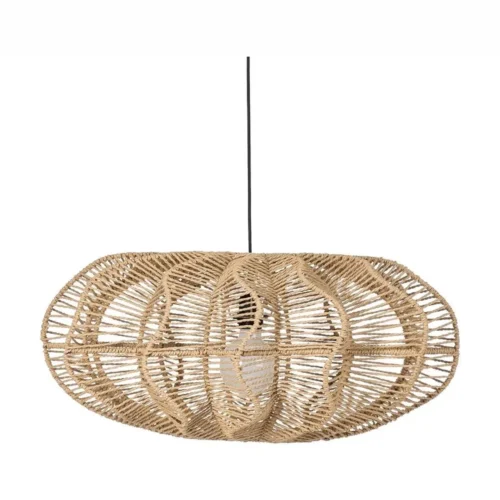 Plafonnier ovale en corde de papier naturel Ixia 69 cm