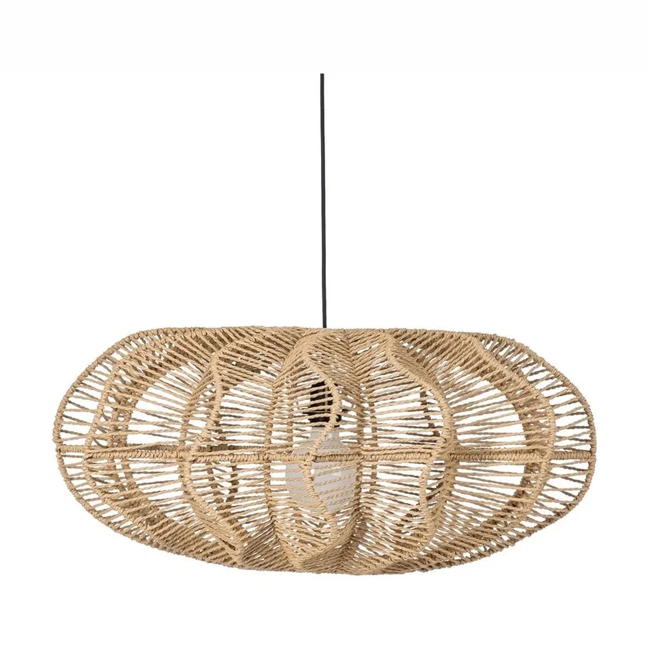 Plafonnier ovale en corde de papier naturel Ixia 69 cm