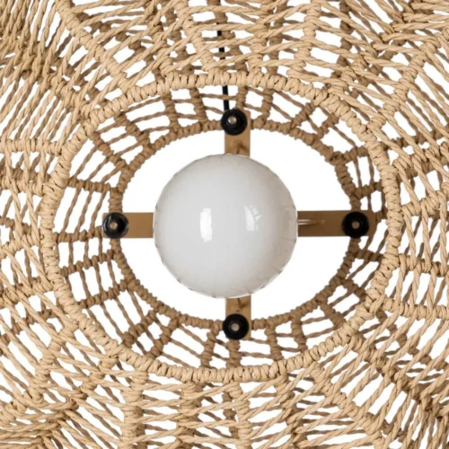 Plafonnier ovale en corde de papier naturel Ixia 69 cm — vue 4
