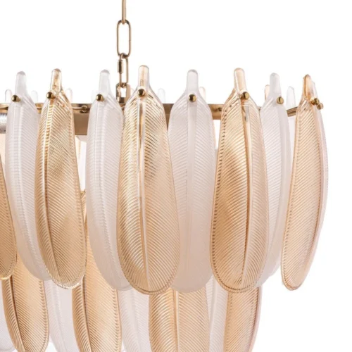 Plafonnier plumes de verre champagne Ixia 100 cm — vue 3