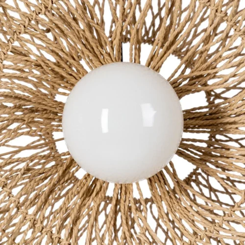 Plafonnier rond en corde de papier naturel Ixia 81 cm — vue 4