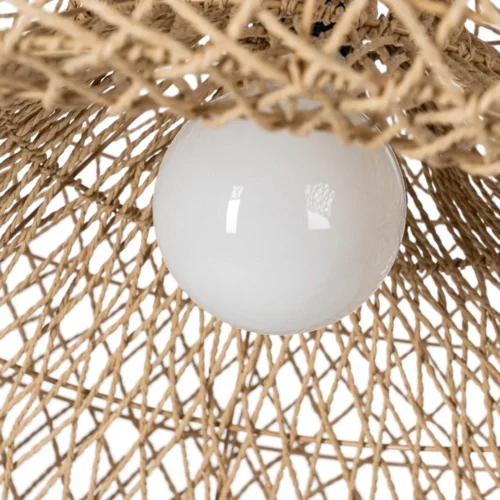 Plafonnier rond en corde de papier naturel Ixia 81 cm — vue 5