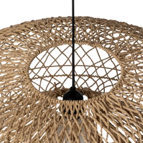 Plafonnier rond en corde de papier naturel Ixia 81 cm — vue 6
