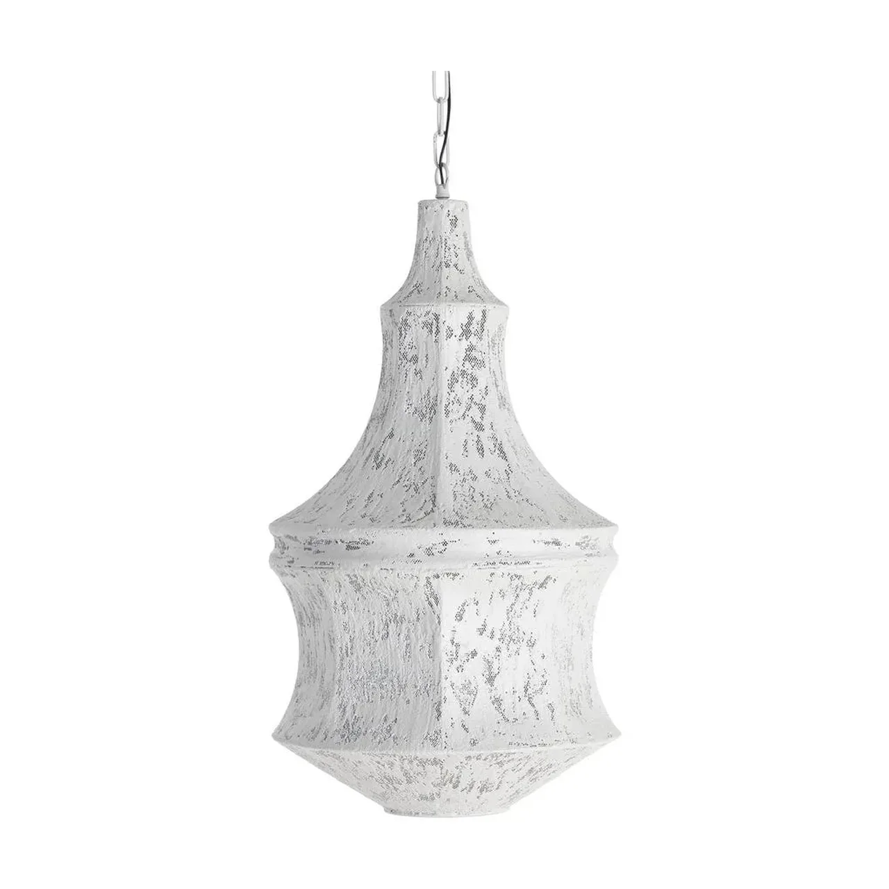 Plafonnier rond en métal blanc Ixia 45,5 cm