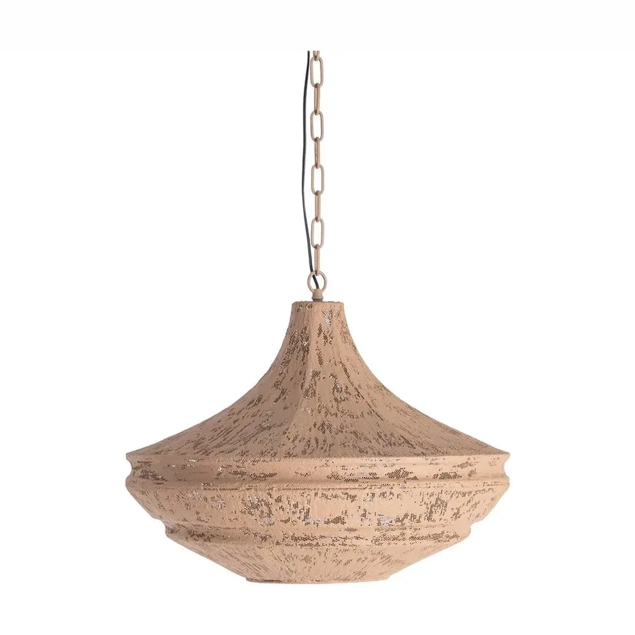 Plafonnier rond en métal sable Ixia 60 cm
