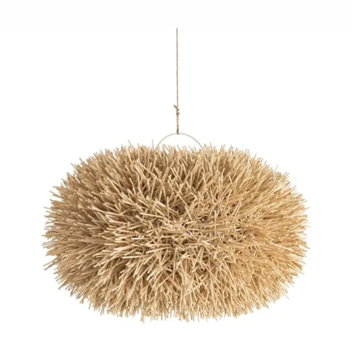 Luminaires Ixia Plafonnier rond en rotin naturel Ixia 70 cm