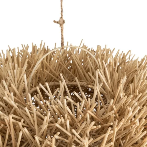 Plafonnier rond en rotin naturel Ixia 70 cm — vue 3