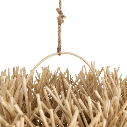 Plafonnier rond en rotin naturel Ixia 70 cm — vue 5