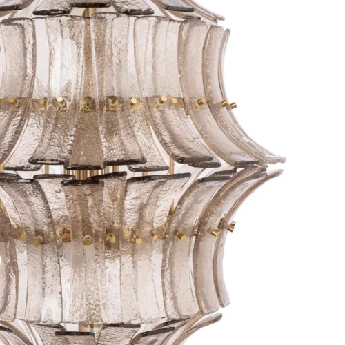 Plafonnier rond en verre gris Ixia 53 cm — vue 3