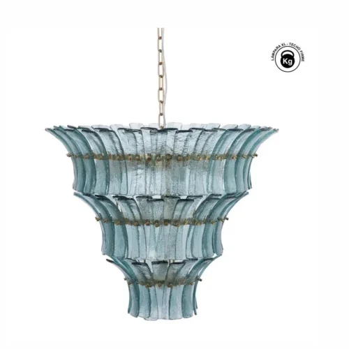 Suspensions Ixia Plafonnier rond en verre vert Ixia 70 cm