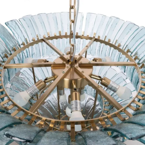 Plafonnier rond en verre vert Ixia 70 cm — vue 10