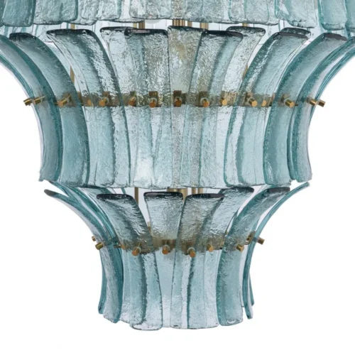 Plafonnier rond en verre vert Ixia 70 cm — vue 3