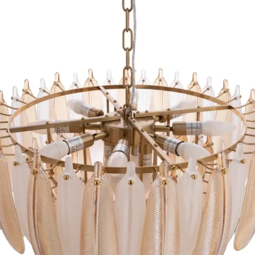 Plafonnier rond plumes de verre champagne Ixia 60 cm — vue 10