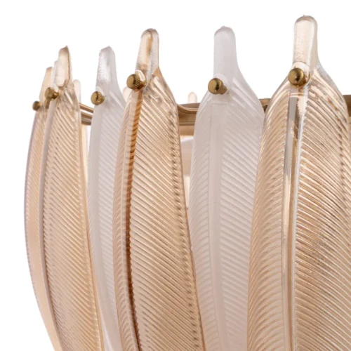 Plafonnier rond plumes de verre champagne Ixia 60 cm — vue 6