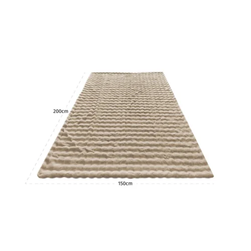 Plaid Nordic Plush beige 150 x 200 Richmond Interiors — vue 2
