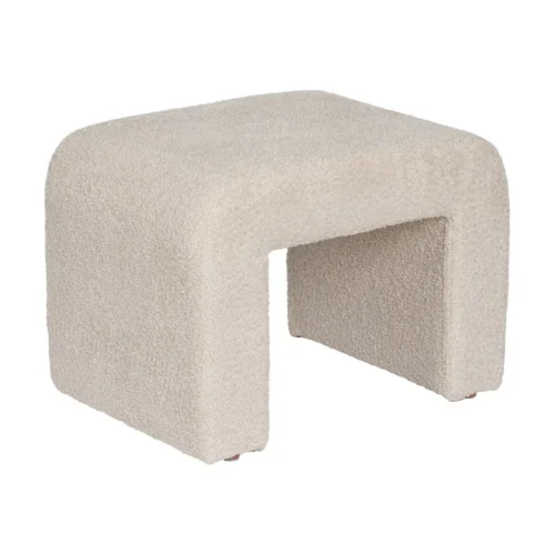 Pouf beige tissu Ixia 67 cm — vue 2