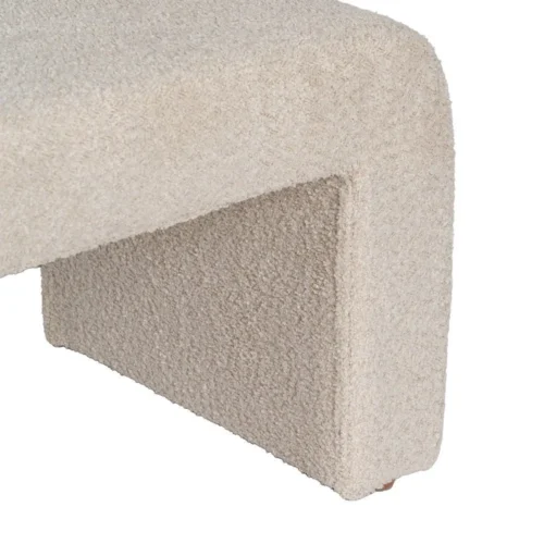 Pouf beige tissu Ixia 67 cm — vue 6