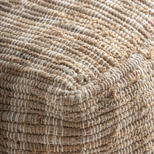 Pouf Brax coton beige Vical Home — vue 3