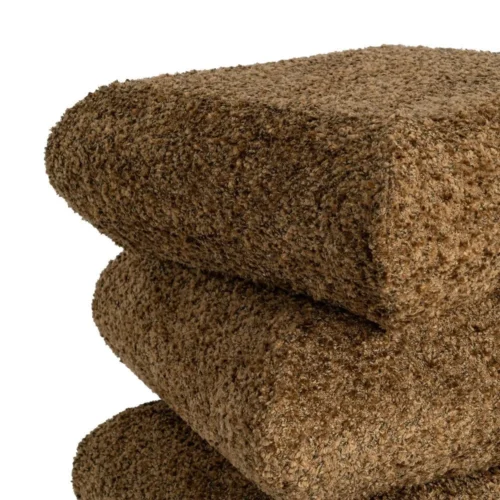 Pouf carré ocre Ixia 42 cm — vue 3
