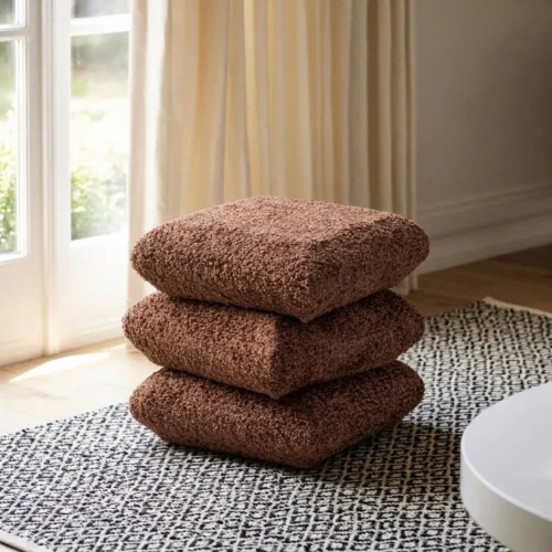Pouf carré terre cuite Ixia 42 cm
