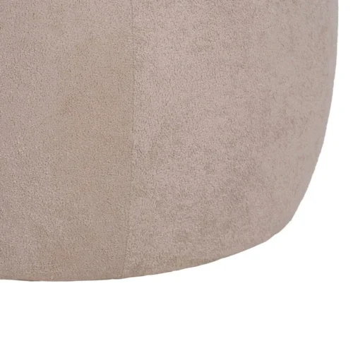 Pouf coffre rond tissu beige Ixia Ø 55 cm — vue 9