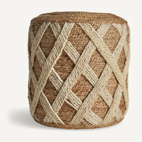 Pouf Elgin jute marron 40 x 40 Vical Home