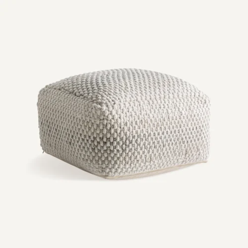 Pouf Koto laine blanc cassé Vical Home — vue 2