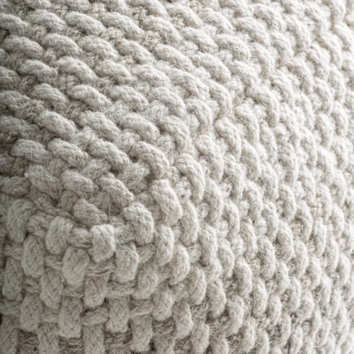 Pouf Koto laine blanc cassé Vical Home — vue 3