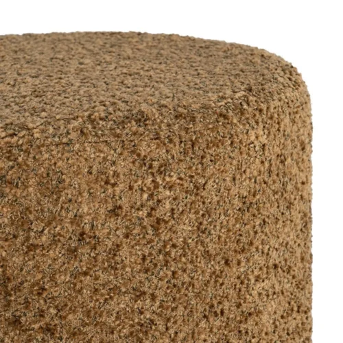 Pouf pivotant rond tissu ocre Ixia 50 cm — vue 4