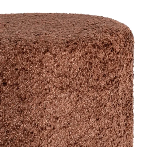 Pouf pivotant rond tissu terre cuite Ixia 50 cm — vue 4