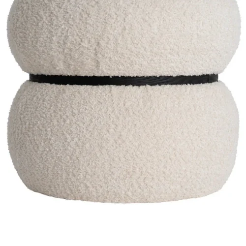 Pouf rond crème Ixia 45 cm — vue 4