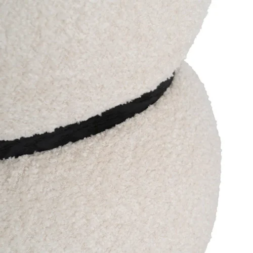Pouf rond crème Ixia 45 cm — vue 6