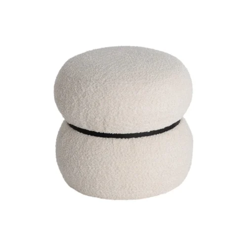 Pouf rond crème Ixia 45 cm — vue 7