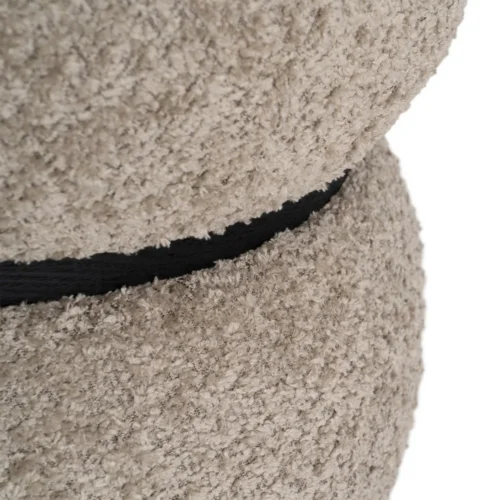 Pouf rond taupe Ixia 45 cm — vue 6