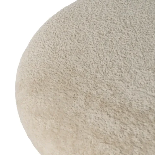 Pouf rond tissu beige Ixia Ø 41 cm — vue 3