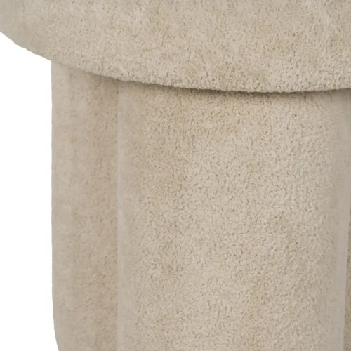 Pouf rond tissu beige Ixia Ø 41 cm — vue 6