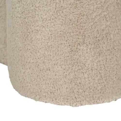 Pouf rond tissu beige Ixia Ø 41 cm — vue 7