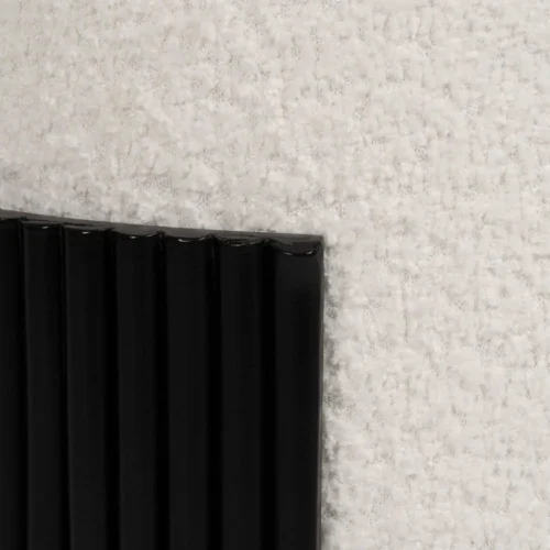 Pouf rond tissu blanc-noir Ixia 43 cm — vue 6