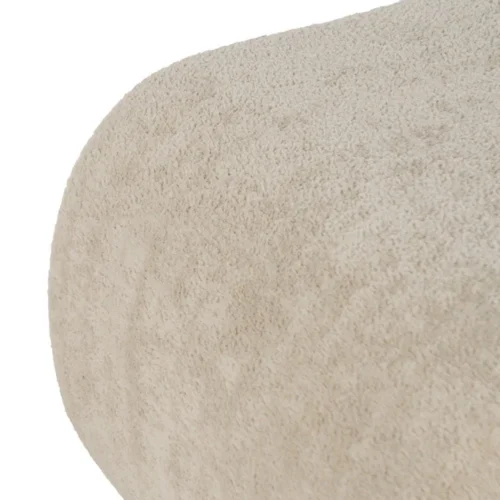 Pouf tissu beige grand format Ixia 51 cm — vue 4