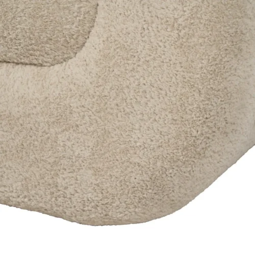 Pouf tissu beige grand format Ixia 51 cm — vue 8