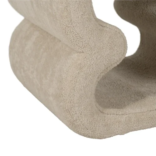 Pouf tissu beige structure métal Ixia 45 cm — vue 5
